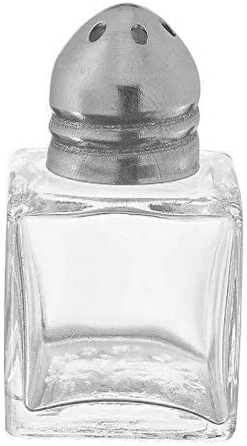 (Set of 12) 0.5 oz Glass Cube Salt and Pepper Shakers B721331