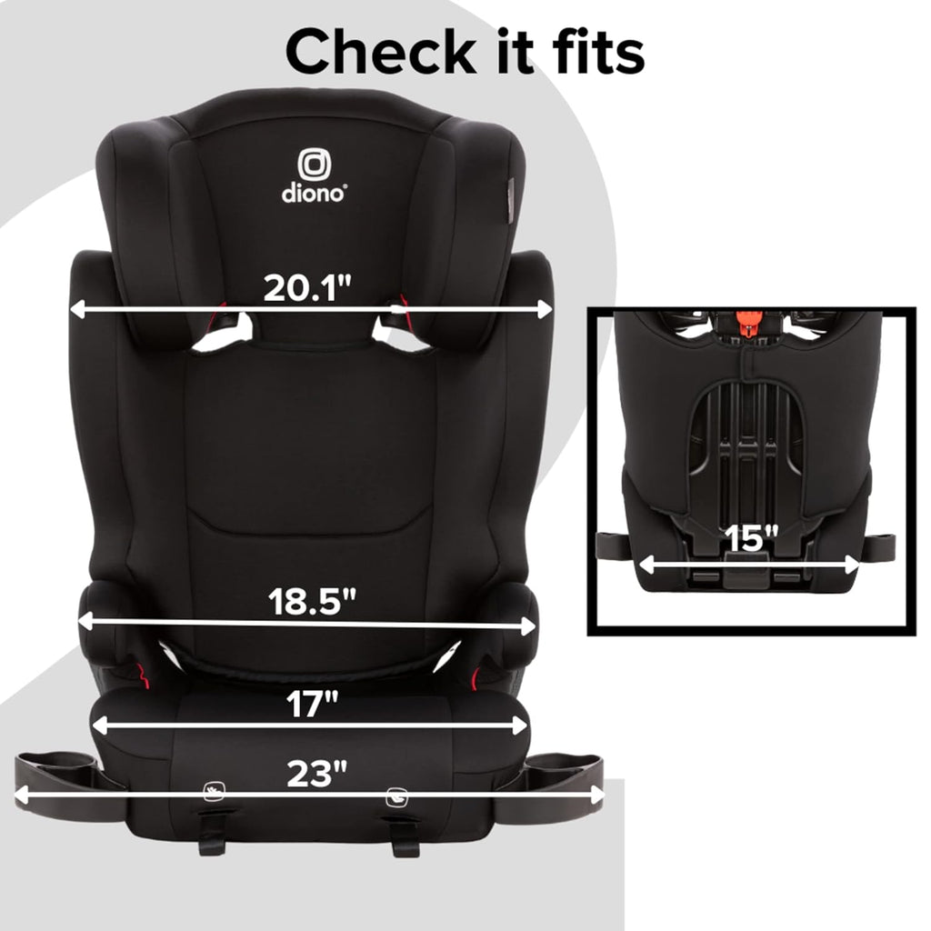 Pack of 2 Backless Booster Car Seats, Black X1735