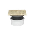 4x22 PVC Hub Base Cleanout with Nickel Cover and Square Ring Q5560