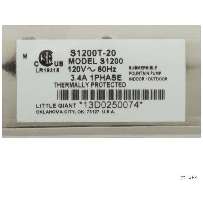 Submersible Pump with 20 ft Cord R27273