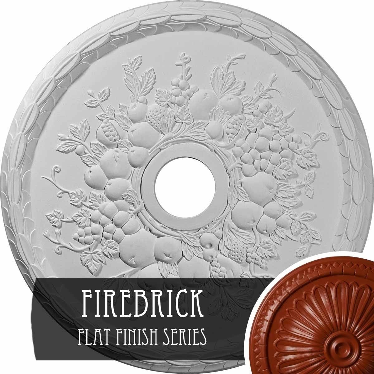 Grape Ceiling Medallion Hand-Painted Firebrick N968