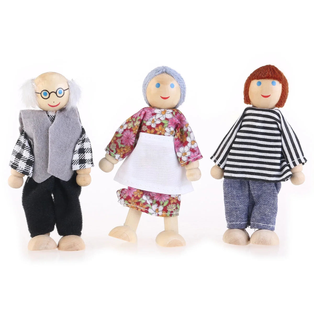Wooden Dollhouse Furniture Set with Grandparents X808