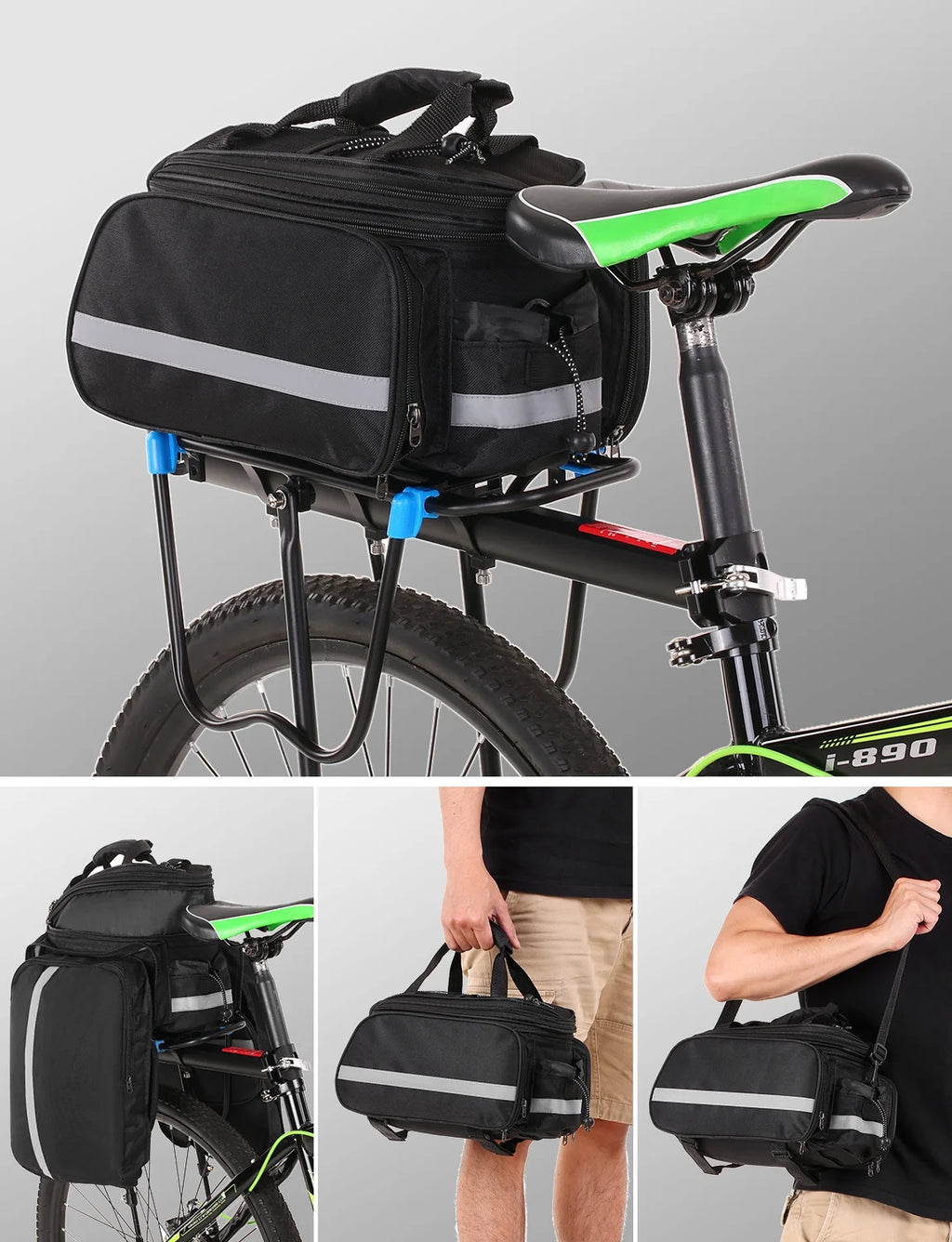 Waterproof Bike Pannier with Rain Cover C5891