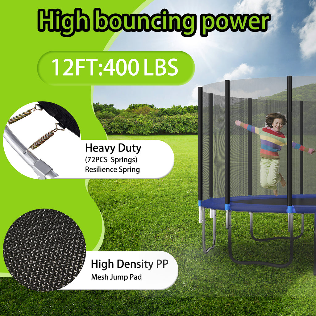 10FT Trampoline with Thicken Enclosure Net M64938