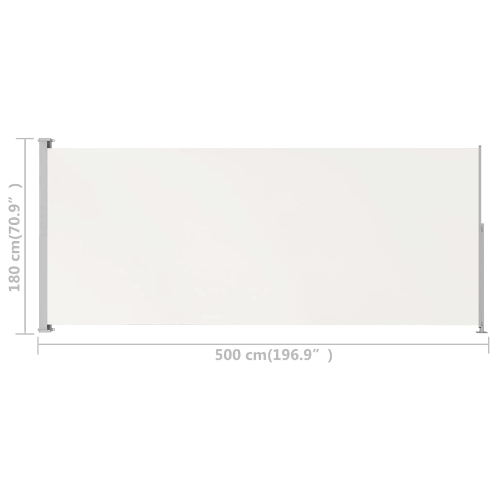 Cream Retractable Side Awning J2627