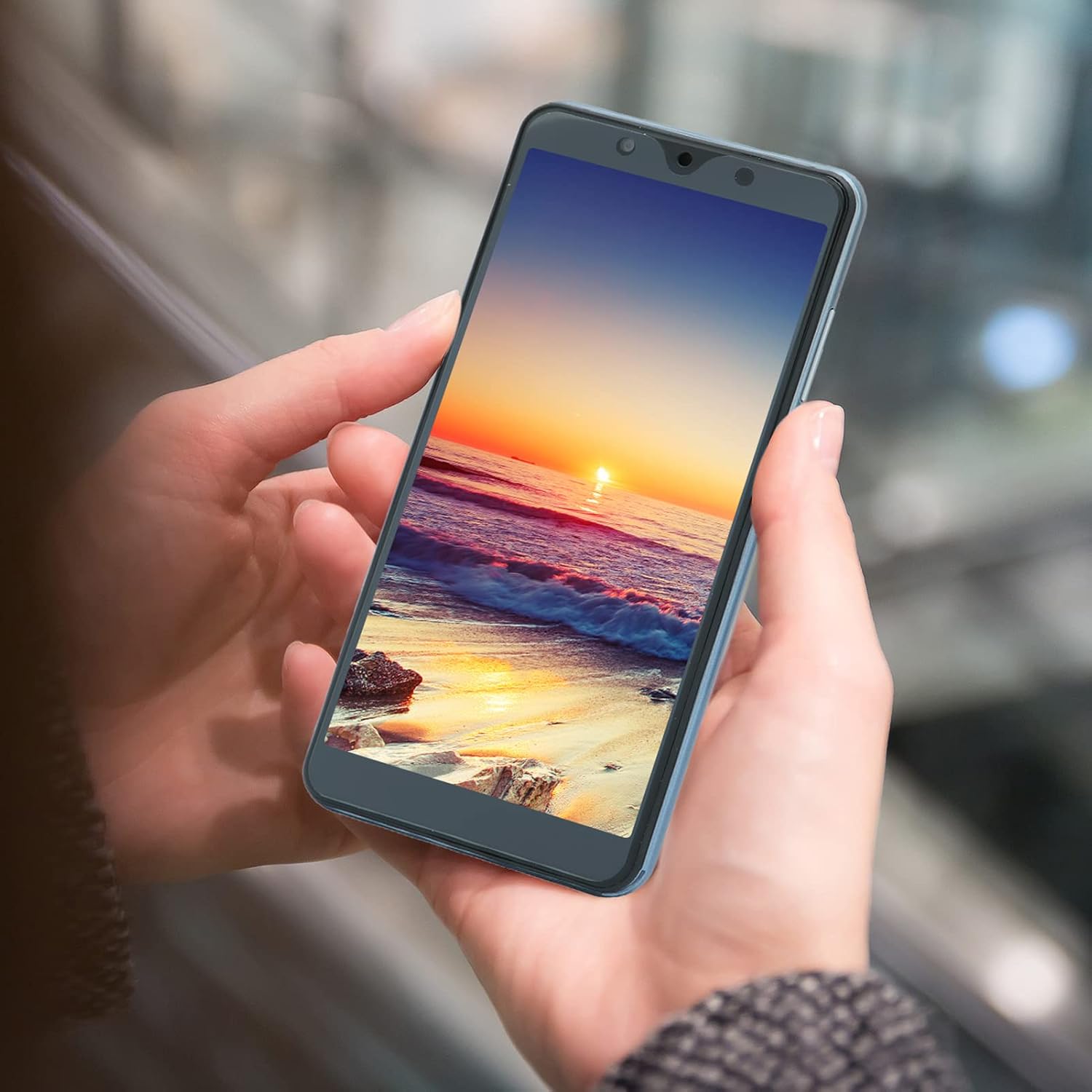 Grey 5.72" HD Curved Screen Dual SIM Smartphone, 512MB RAM + 4GB ROM, 1650mAh Battery, Pack of 2 X1788