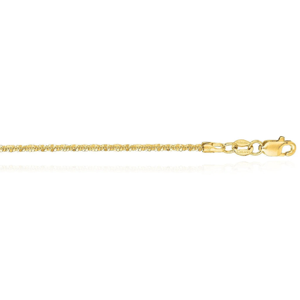 14K Gold 1.5mm Diamond-Cut Chain 16"-20" Z417