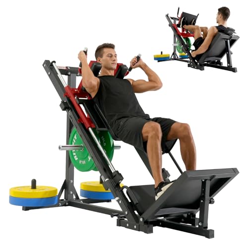 Adjustable Leg Press Hack Squat Machine with Linear Bearing Z2185