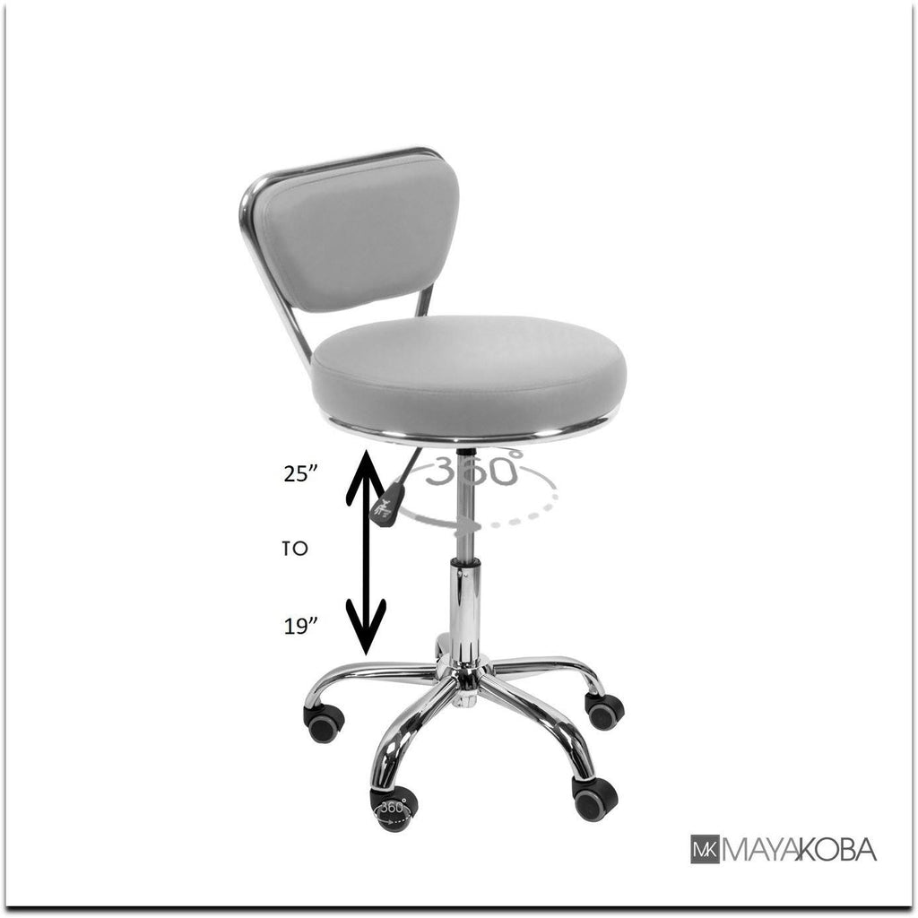 Reception Desk Chair Cappuccino Pneumatic Stool Tall Drafting Chair Adjustable Height Architecture Technician Stool S1132