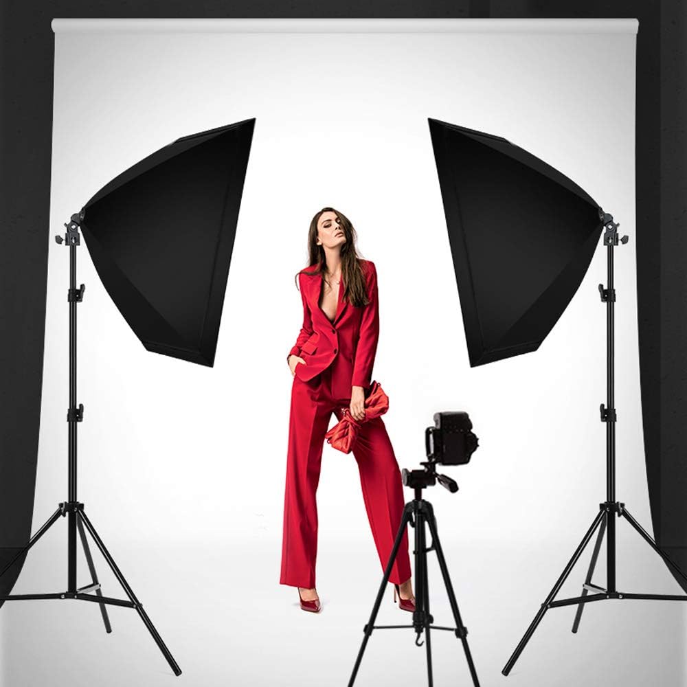 Softbox Lighting Kit with 2 Remote Dimming 6000K Bulbs M5061