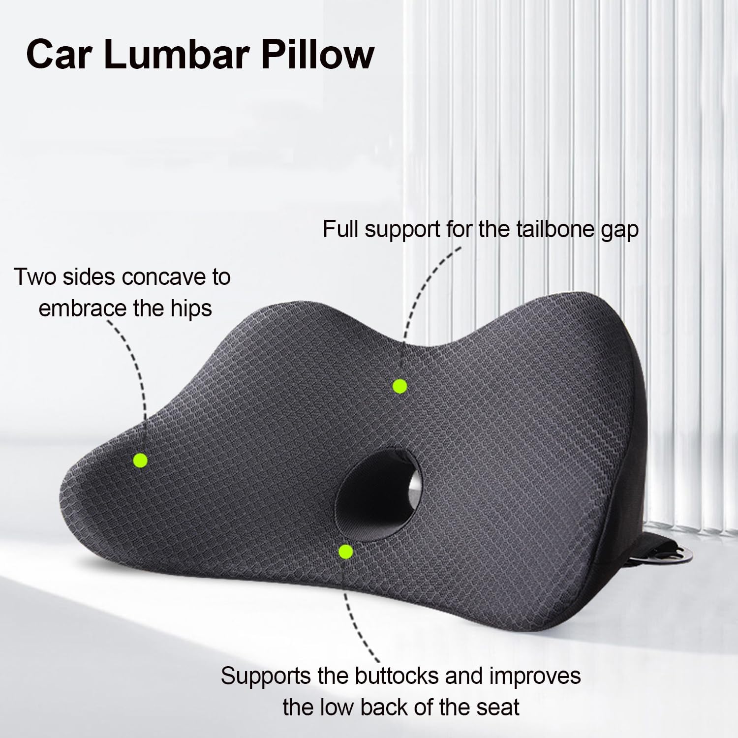 Memory Foam Car Lumbar Pillow Seat Cushion L965789