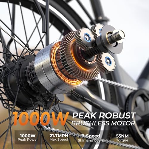 26" Step-Thru Electric Bike with 48V Removable Battery O88683