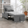 Light Gray Sofa Bed with Adjustable Backrest and Cushion X581766