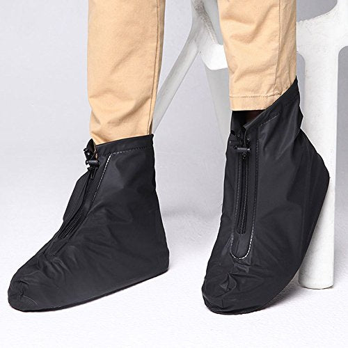 Waterproof Motorcycle Shoes Covers Reusable Anti-Slip Rain Snow Overshoes X661
