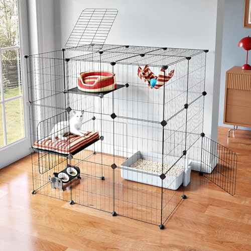 3-Tier Metal Wire Cat Cage B940