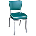 Green Diner Chair with Chrome Box Seat W647
