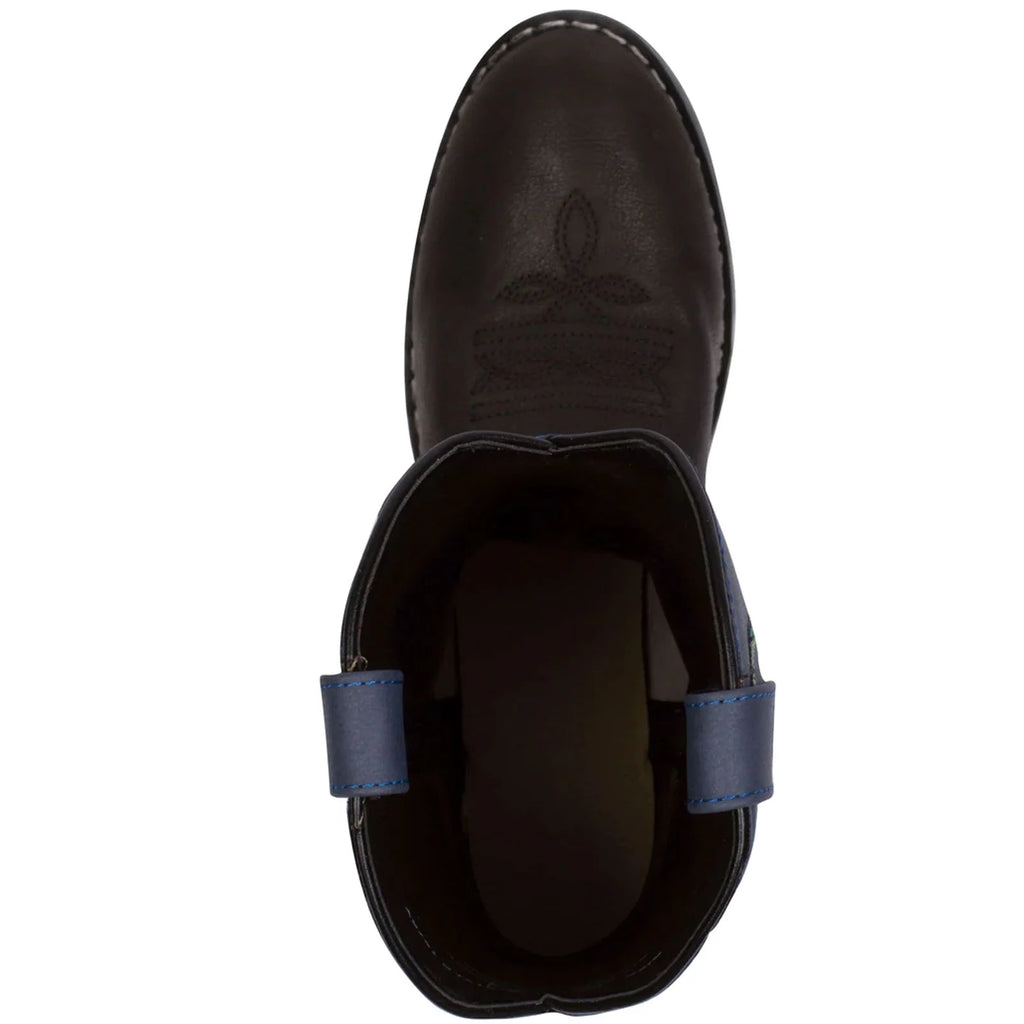 Black/Blue Kids Western Boots G392803