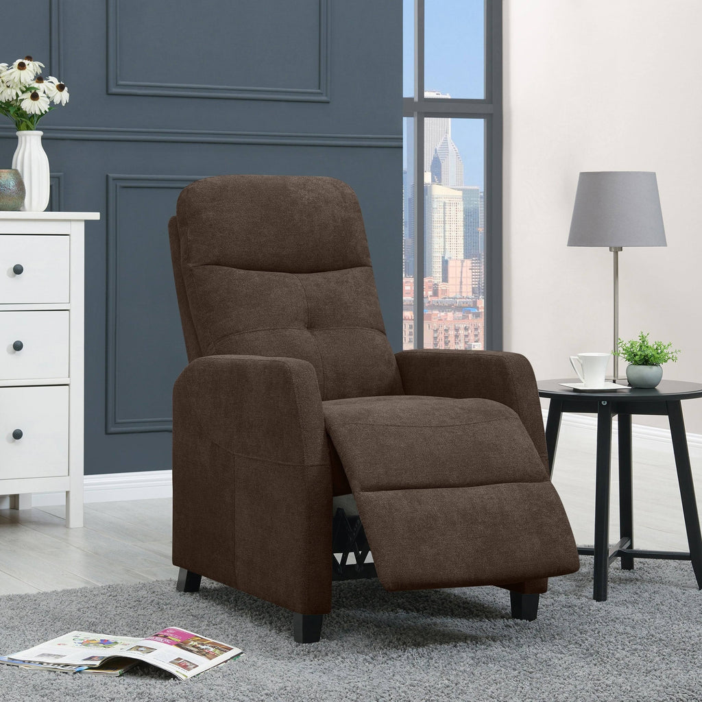 Warm Grey Push-Back Recliner Chair I55590