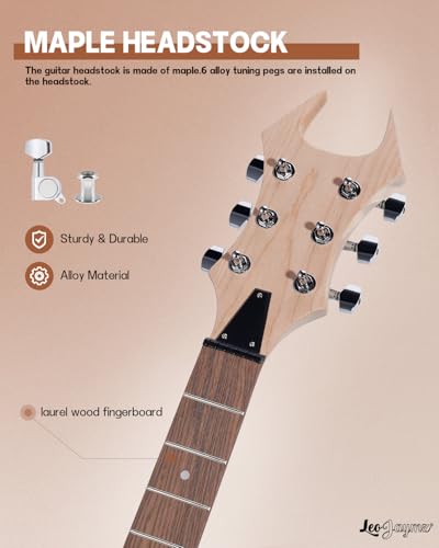 DIY Single Cut Electric Guitar Kit with Mahogany Body and Neck D6948