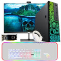 Restored Gaming Desktop PC, Intel Core i5 12th Gen, AMD RX 550, 16GB RAM, 1TB SSD, 4TB HDD, 24 Inch LED Monitor, Win 11 Home (Refurbished) C8298