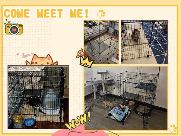 3-Tier Metal Wire Cat Cage B940