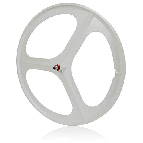 White 700C 3 Spoke Fixed Gear Bicycle Wheelset Q166