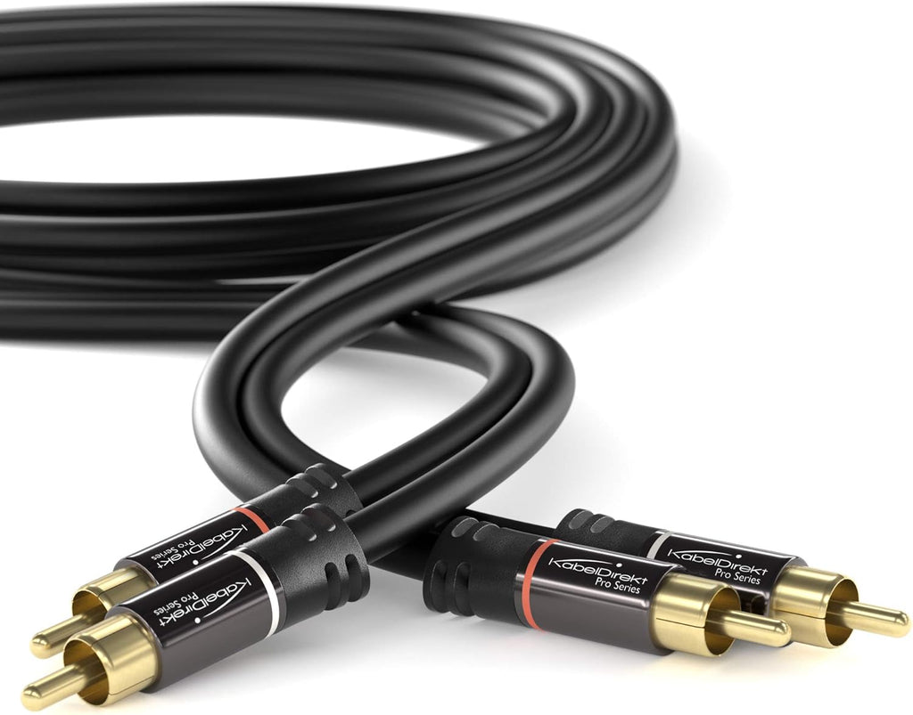 15ft RCA/Phono Stereo Audio Cable, Black Q783