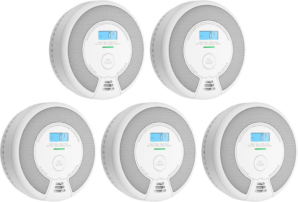 10-Year Battery Smoke Carbon Monoxide Detector Alarm with CO Readings Y11498
