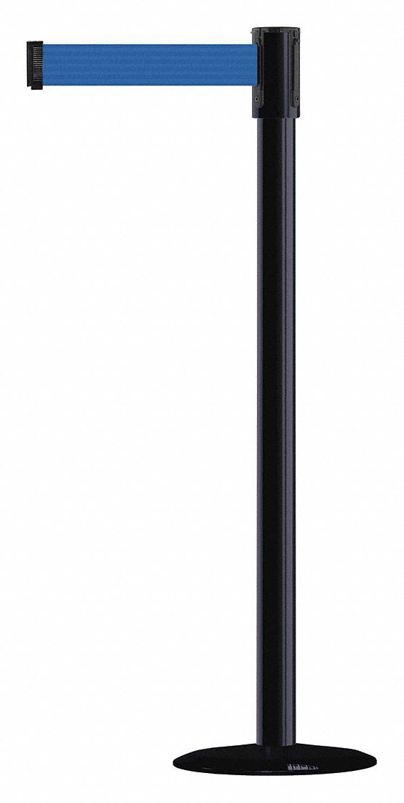 Blue Barrier Post with Belt, 7-1/2 ft. L X467903