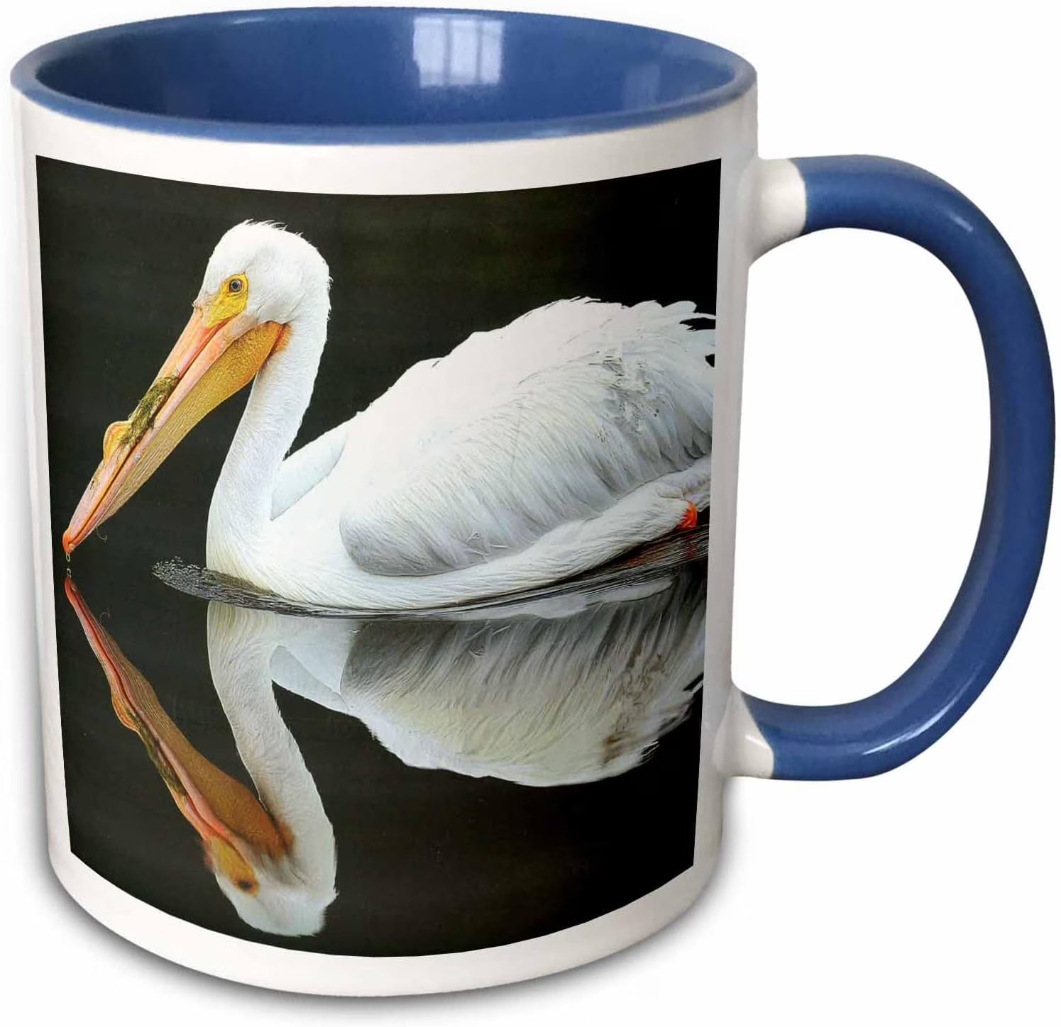 White Pelican With Mirrored Reflection Mug L313742