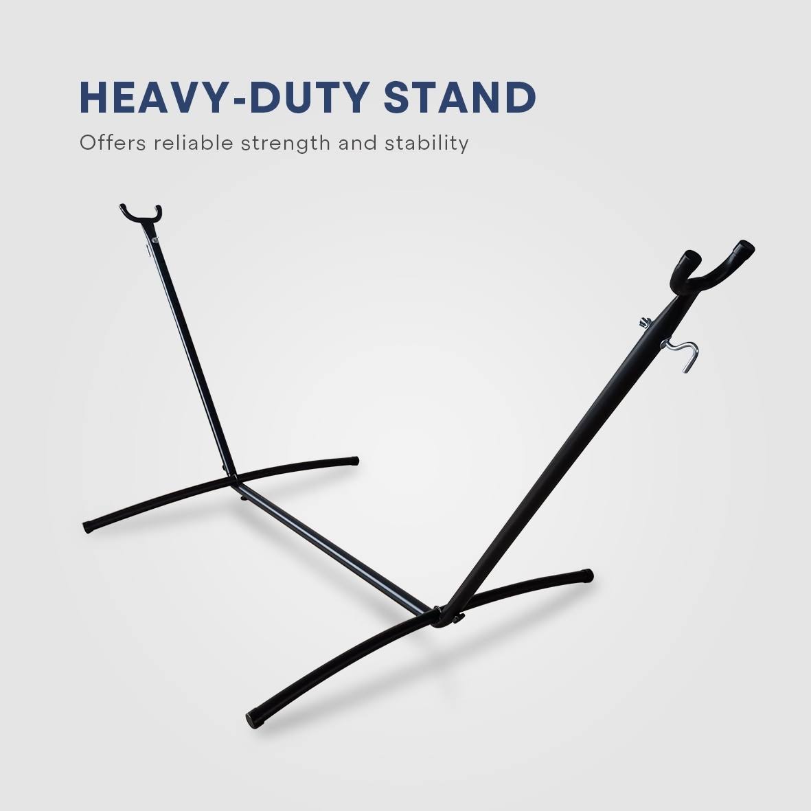 Freestanding Steel Double Hammock with Carry Bag V52020