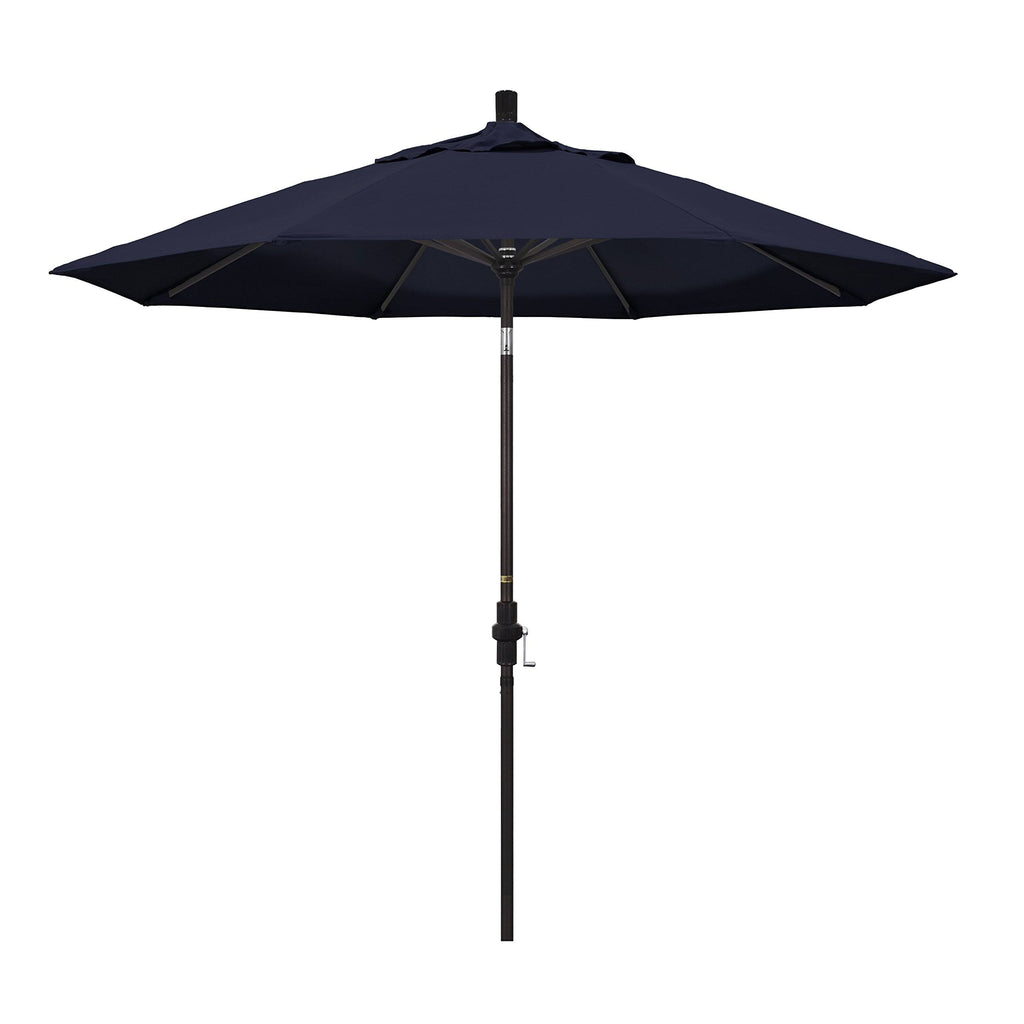 Bronze/Pacifica/Navy Blue Aluminum Market Umbrella M58590