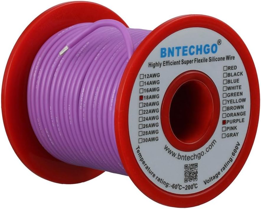18 Gauge Silicone Wire Kit 7 Color Each 50 ft Stranded Tinned Copper Wire Pack of 2 P175