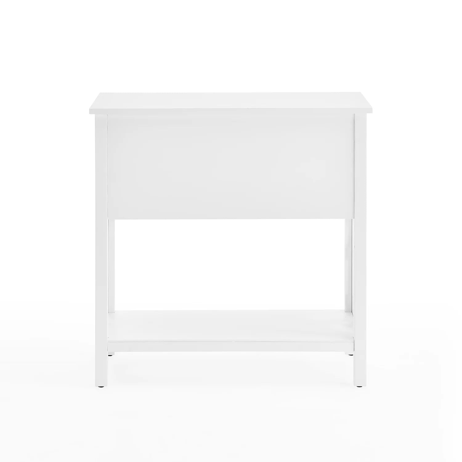 White Wood Console Table with 4-Drawers Y806352