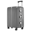 Black 20 Inch Lightweight Aluminum Frame Carry On Luggage S900