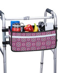 Gray Walker Basket with Strap Mount Cup Holder and Foldable Storage Bag F879569