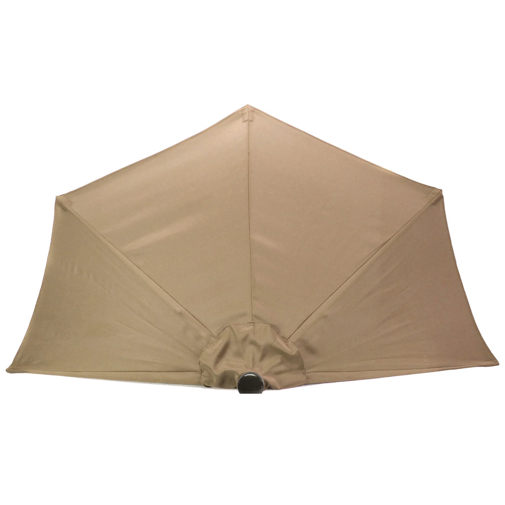 Khaki Solid Outdoor Patio Umbrella with Crank Opening Q902919