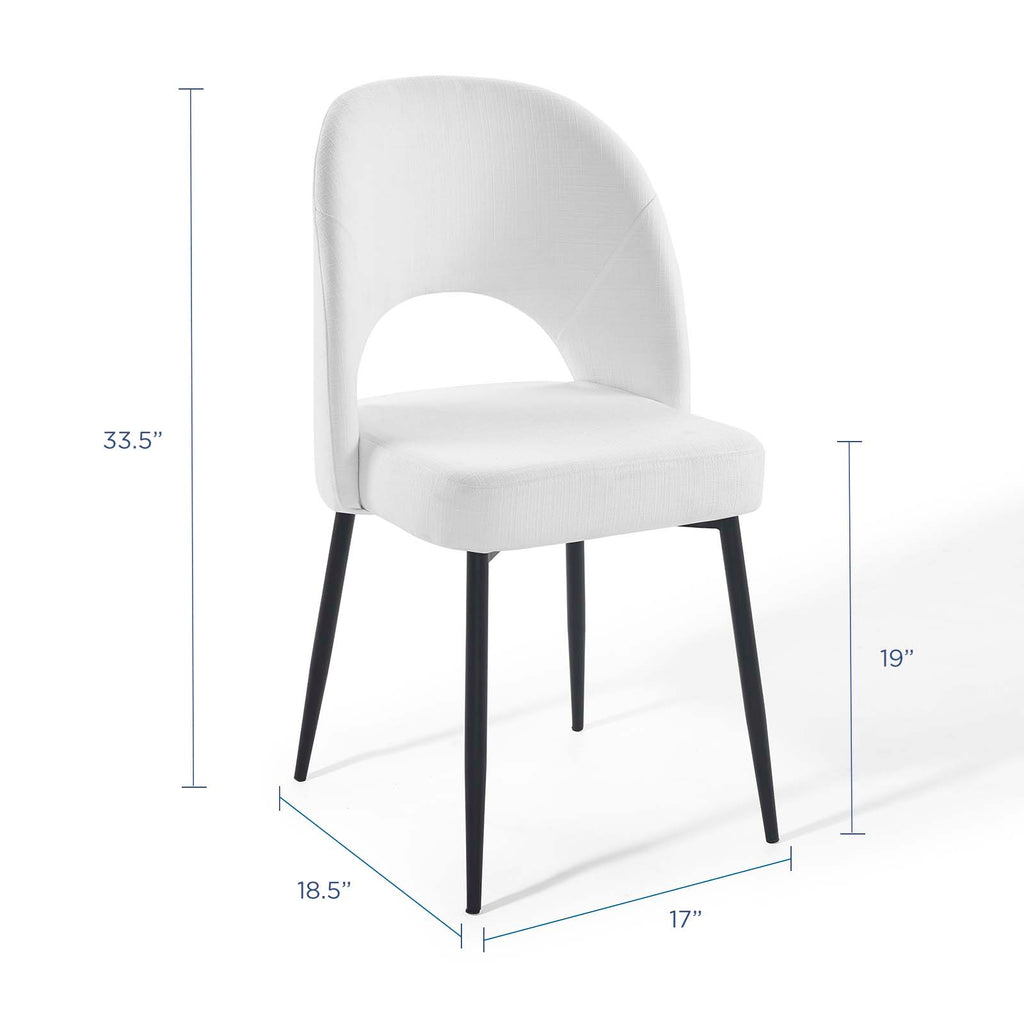 Black White Upholstered Fabric Dining Side Chair X891