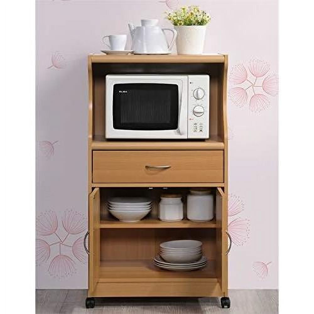 Beech Microwave Kitchen Cart G493743