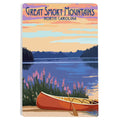 Canoe and Lake Metal Sign Decor X871
