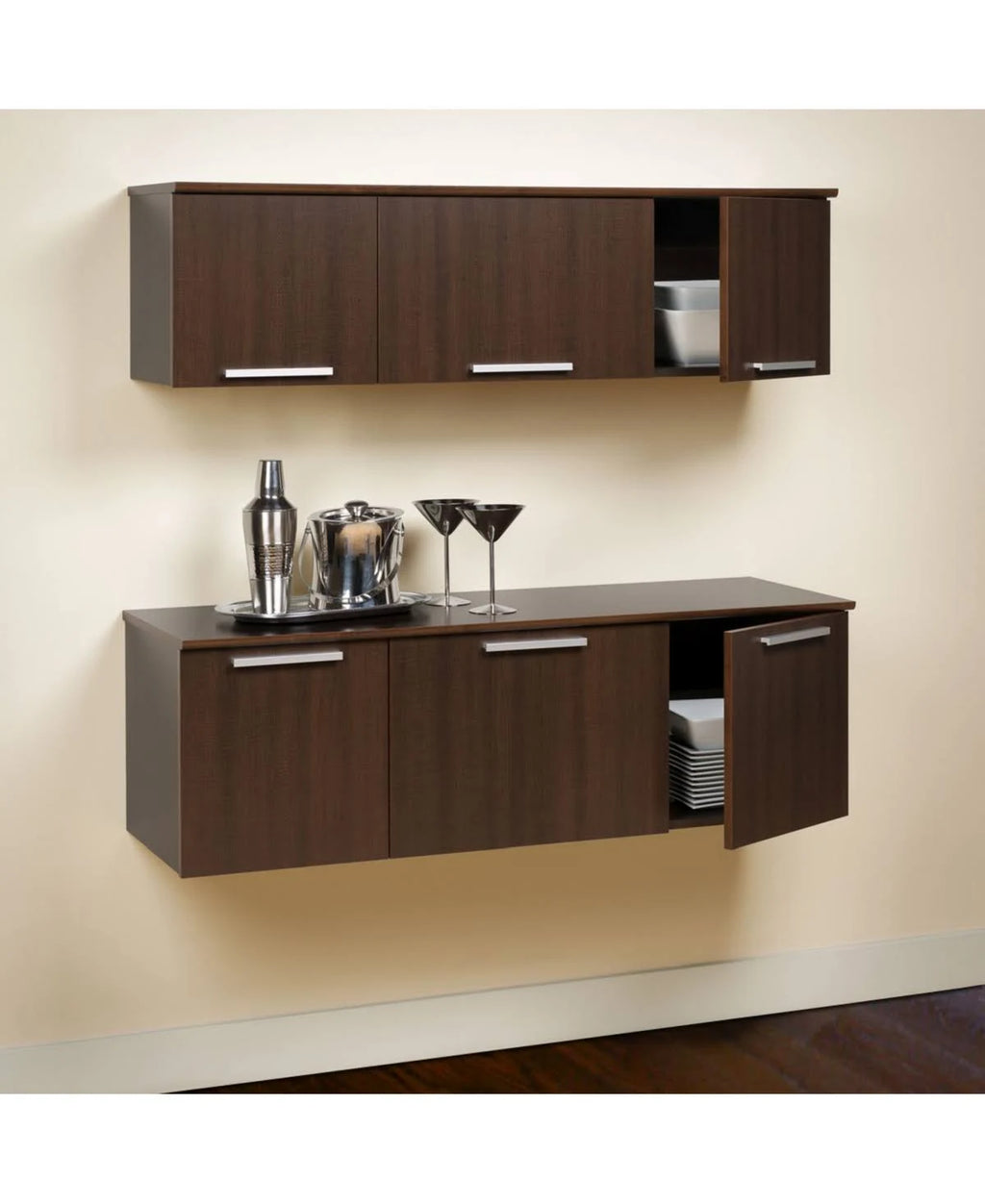 Black Wall Mounted Hutch Y677