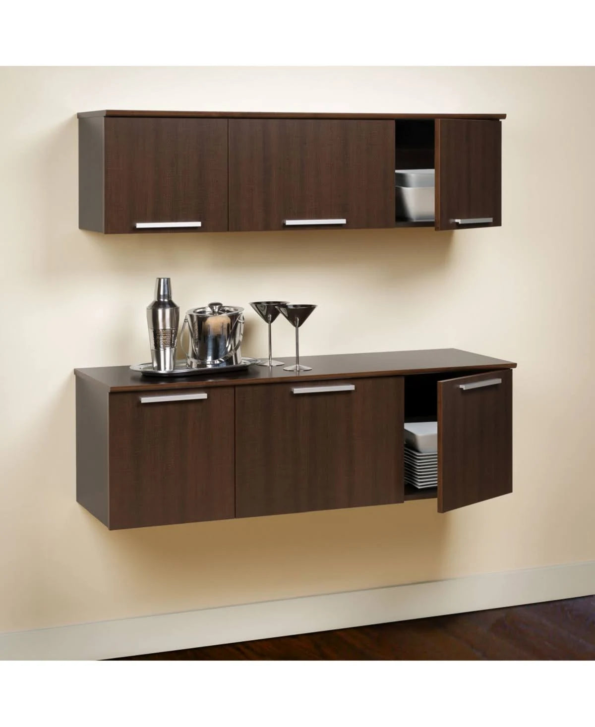 Black Wall Mounted Hutch Y677