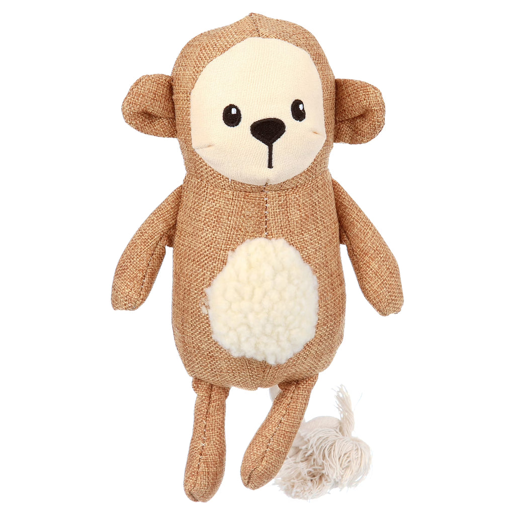 Tan Monkey Plush Dog Toy E444591