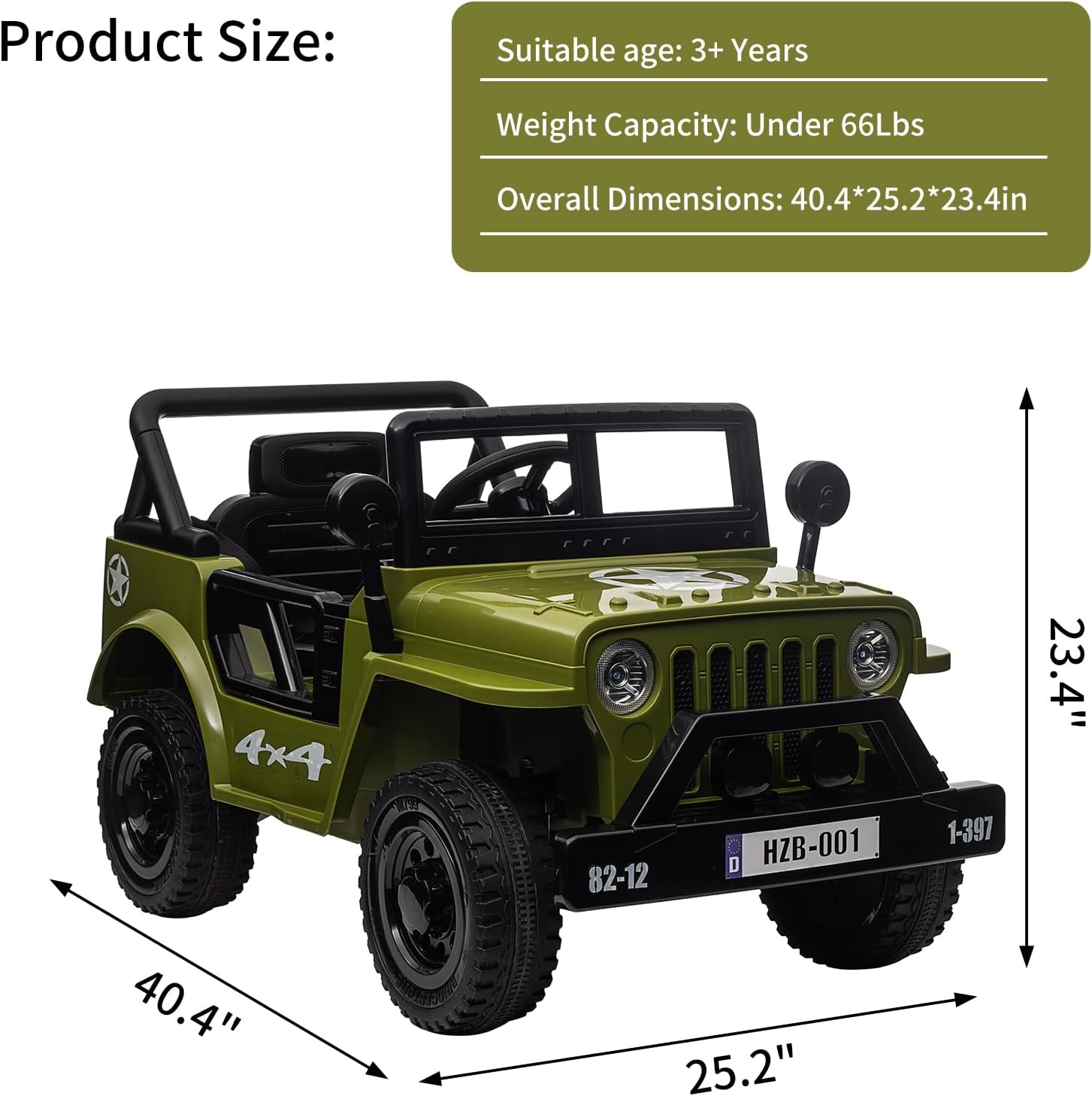 12V Electric Ride on Car with Remote Control T32737