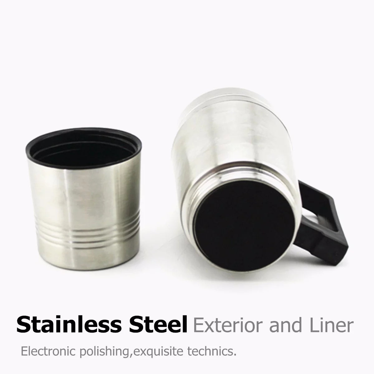Stainless Steel 500ml Car Heating Cup with Anti-Spill Lid W194