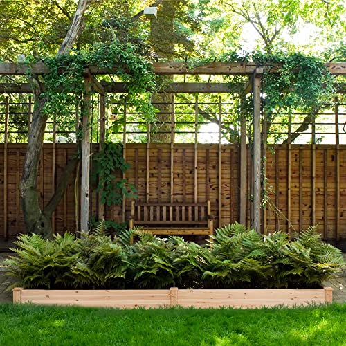 Natural Wood 8×2ft Raised Garden Bed K721