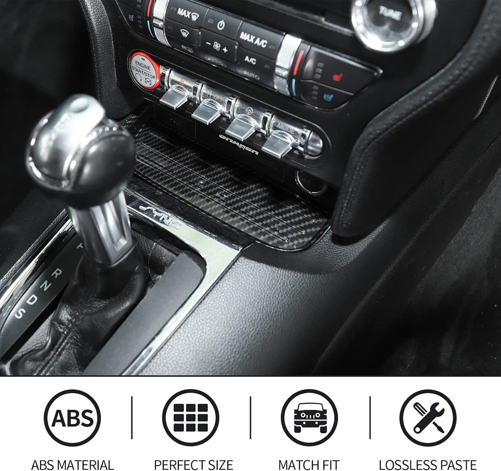 Carbon Fiber Gear Shift Storage Organizer Trim Cover, Pack of 2 Q785