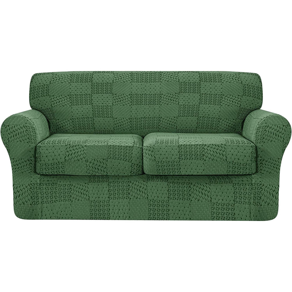Green Patchwork Pattern Sofa Cover V439