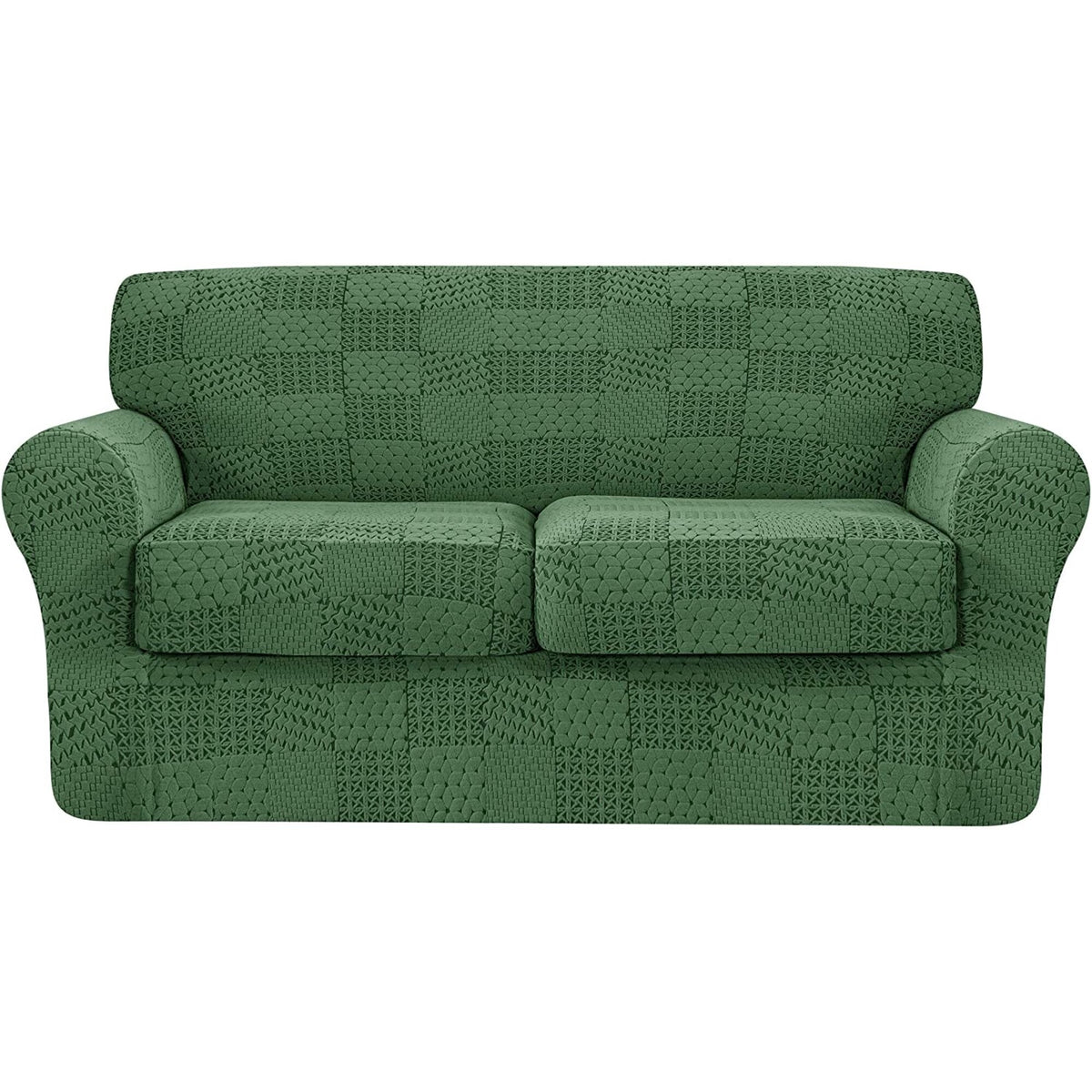 Green Patchwork Pattern Sofa Cover V439