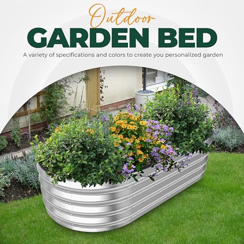 Dark Grey Metal Raised Garden Bed Kit 6x2x1ft K120